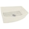 Ruvati 33 inch Fireclay Biscuit Farmhouse Kitchen Sink Bow Front Curved Apron Single Bowl RVL2398BS - alternate 1